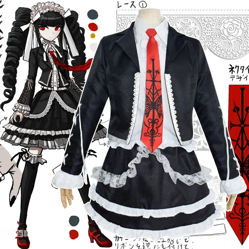 Danganronpa Celestia Ludenberg Cosplay Kostuum Spel Schooluniform Vrouwen Halloween Volledige Set MN9