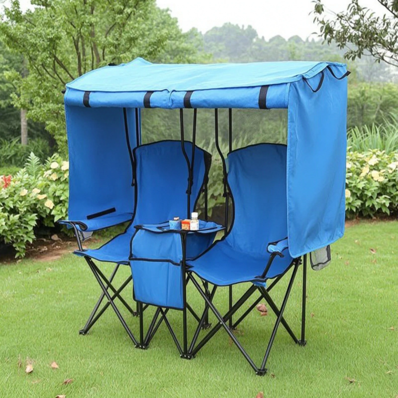 Camping Loveseat with Sunshade - Outdoor Furniture Loveseat 评论和价格