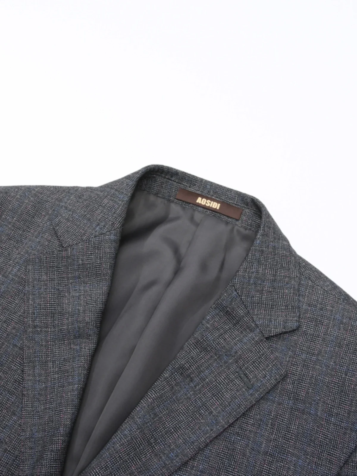 

Busin Men's Suit Jaet Tee Button No Split Stand Fit Regular Thin Long Sve Faion Urban Sle Casual Scene