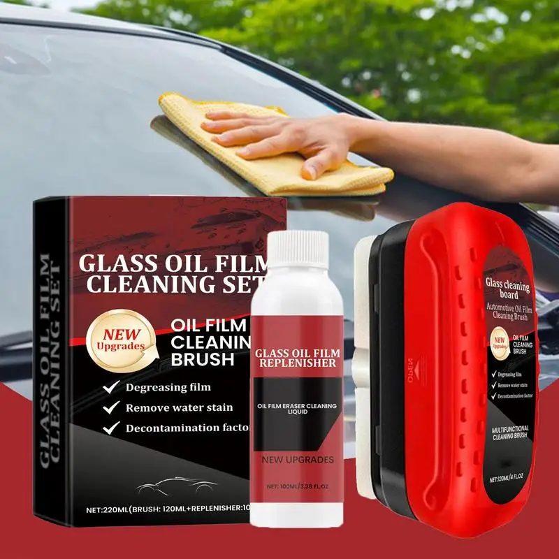 

Automotive Oil Film Cleaning Brush Car Glass Cleaning Wipe Board Prevents Rain and Fog Windshield Oil Film Cleaner Tool