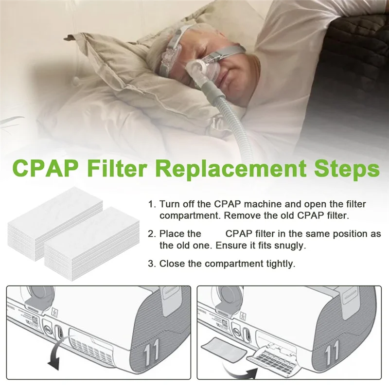 B97A-50 Pack Replacement Filters For Resmed Airsense 11 Supplies Series, Ultra Fine Disposable Filter For CPAP Machine