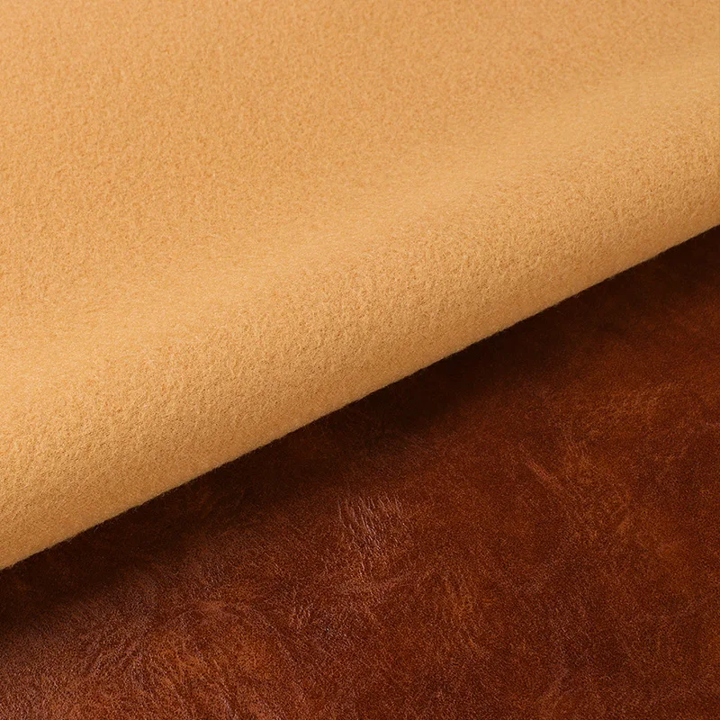 Brown Crazy Horse Faux Leather Sheets 1.0mm PU Leatherette Upholstery Fabric Synthetic by The Yard for DIY Crafts