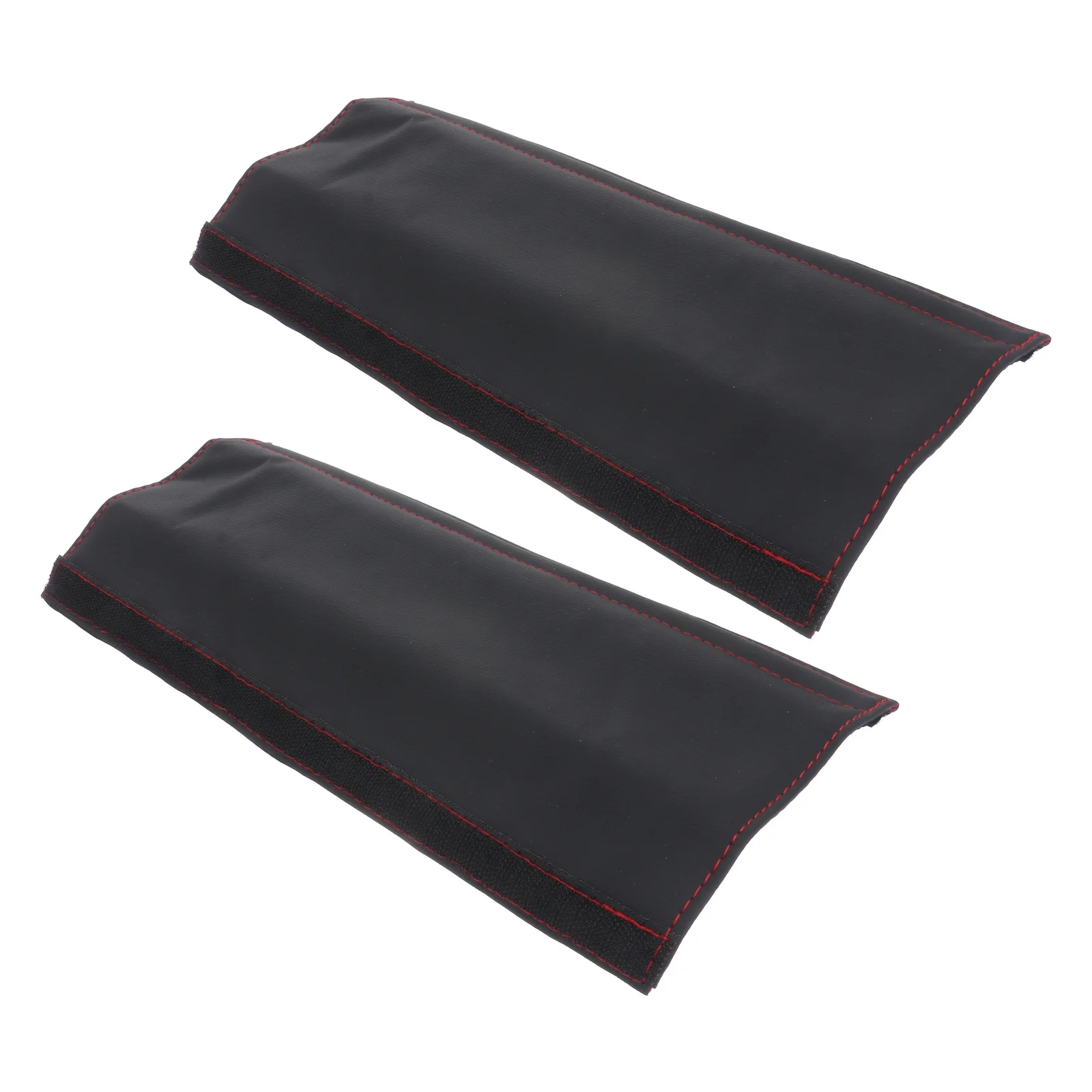 

2Pcs Safety Belt Pads Covers Hook Loop Litchi Grain Breathable Shoulder Protectors Black 33Cm