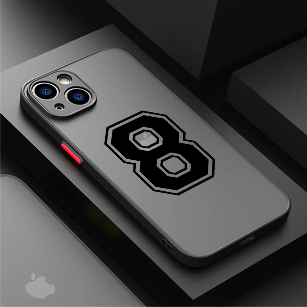 Luxury Case for iPhone 12 15ProMax XS Max 11 Pro 14 Pro 7 8 Plus XR 13 Mini SE Matte Cover Basketball celebrity numbers Funda