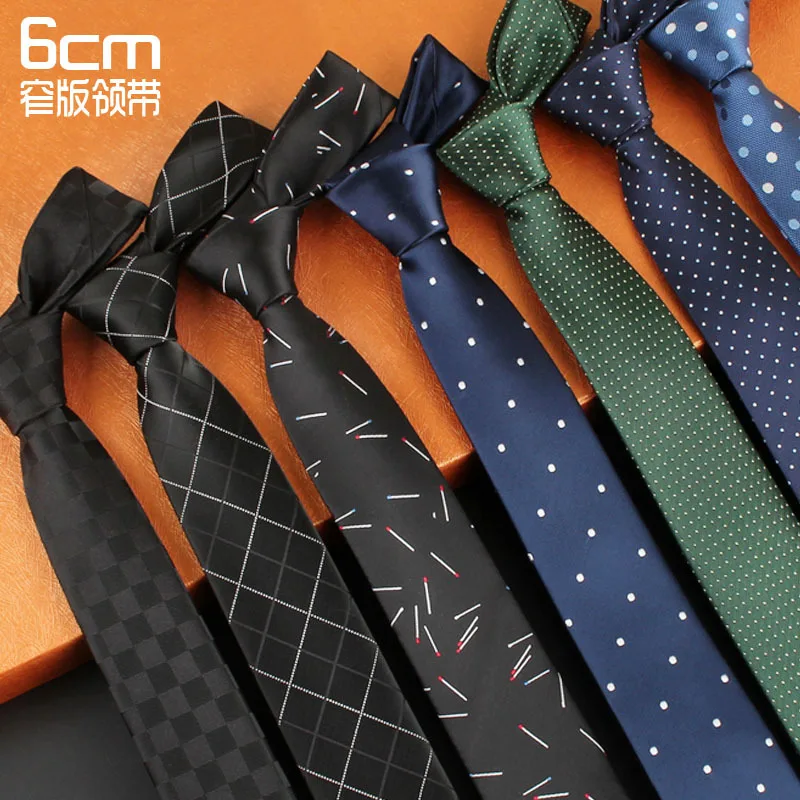 6cm Slim Wedding Ties New Man Fashion Dot Neckties Corbatas Gravata Dress Shirts Collar Tie Black  Green Tie For Men Accessories