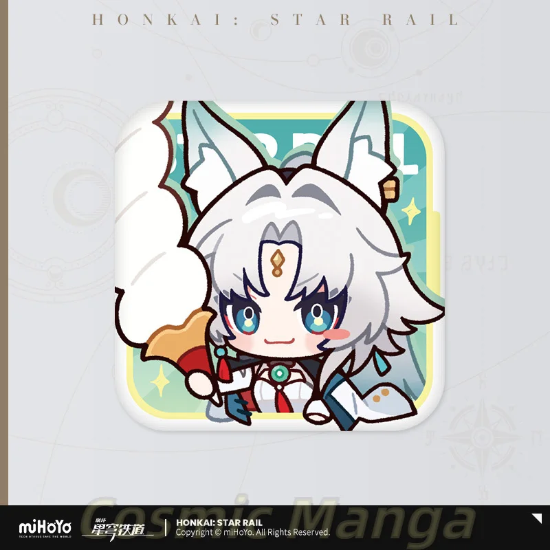 Presale Sunsyea Honkai Star Rail الرسمية Merch MiHoYo الأصلي Q نسخة شارة صفيح Jiao Qiu Feixiao مجموعة الهالوين #2