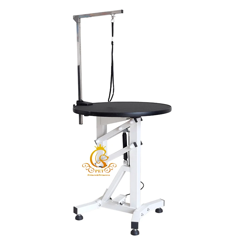 Modern Metal Pet Beauty Table Bath Blowing Shearing with Air Pressure Lift Rotating Hanger Bracket for Cat Dog Grooming