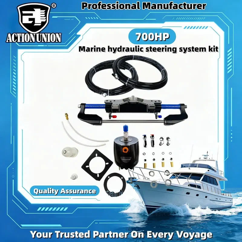 Professional Manufacturer Hydraulic Steering System Kit for Yacht Outboard Engines 155HP 200HP 300HP 350HP 700HP Universal