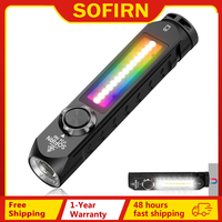 Sofirn IF24 PRO RGB Light 1800lm 340m SFT40 Buck Driver 18650 USB C Rechargeable Flashlights Flood Spot with Magnetic