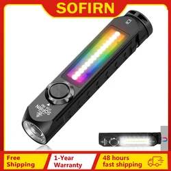 Sofirn IF24 PRO RGB Light 1800lm 340m SFT40 Buck Driver 18650 USB C Rechargeable Flashlights Flood Spot with Magnetic