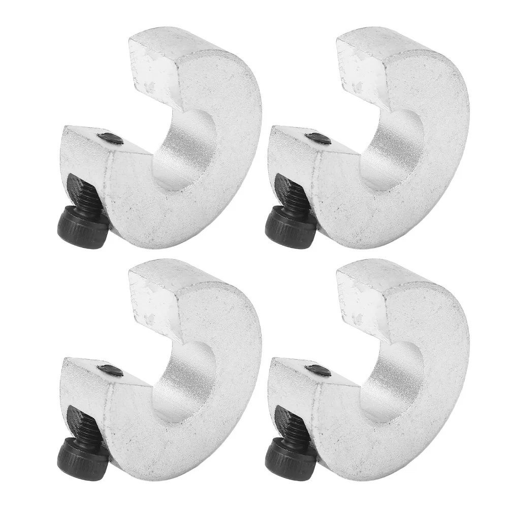 4Pcs SBR12 Linear Rail Stop Collar SBR20 SBR16 Shaft Locking Collar Aluminum Alloy Anodized Clamp-On Design Shaft Collar Set