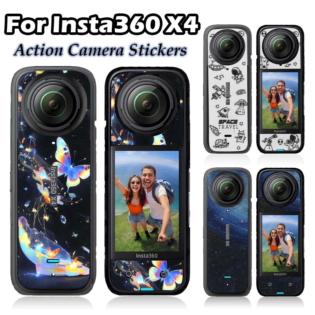 

Motorcycle Riding Accessories Stickers For Insta360 X4 Panoramic Action Camera Decorative Protective Film Anti-scratch Decals
