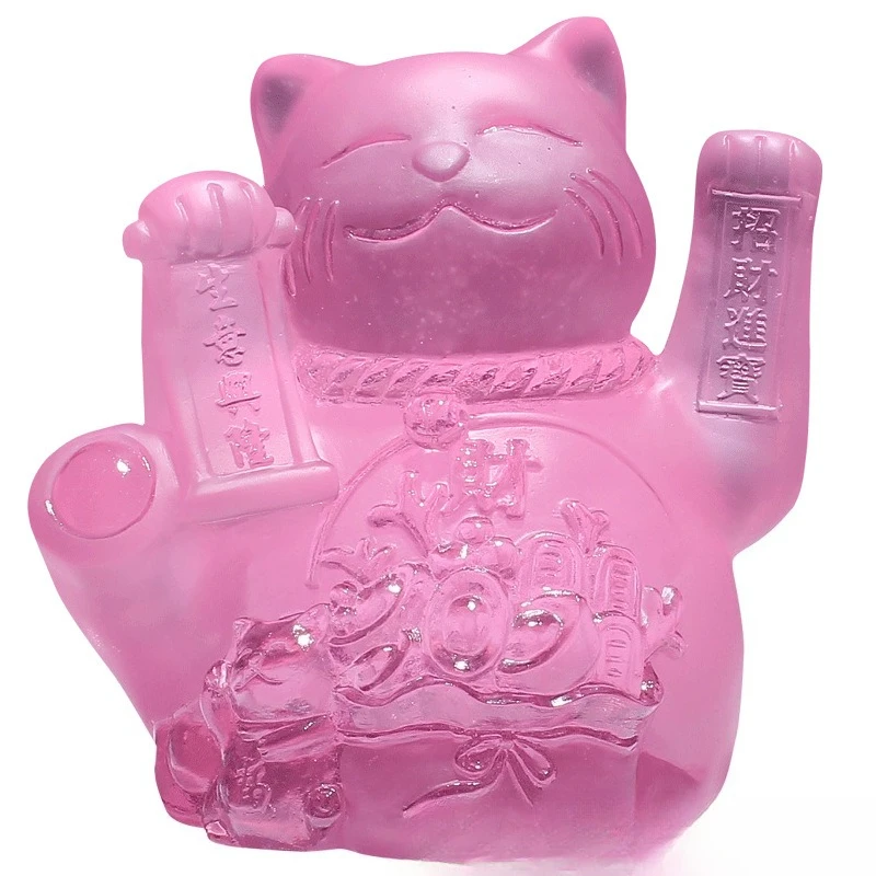 

Glazed Lucky Cat Ornament Home Living Room Friend Ornament High-end