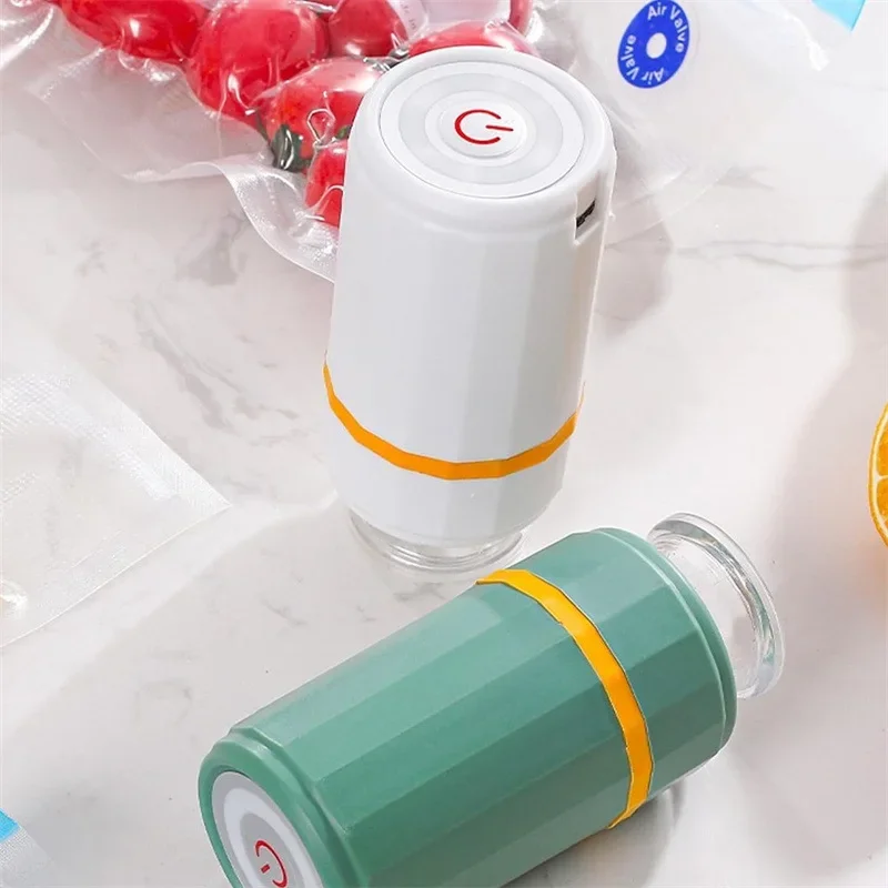 Mini Vacuum Sealer Portable USB Electric Air Pump Sealer Plastic Bags Handheld Vacuum Sealing Machine Packaging Packer for Home