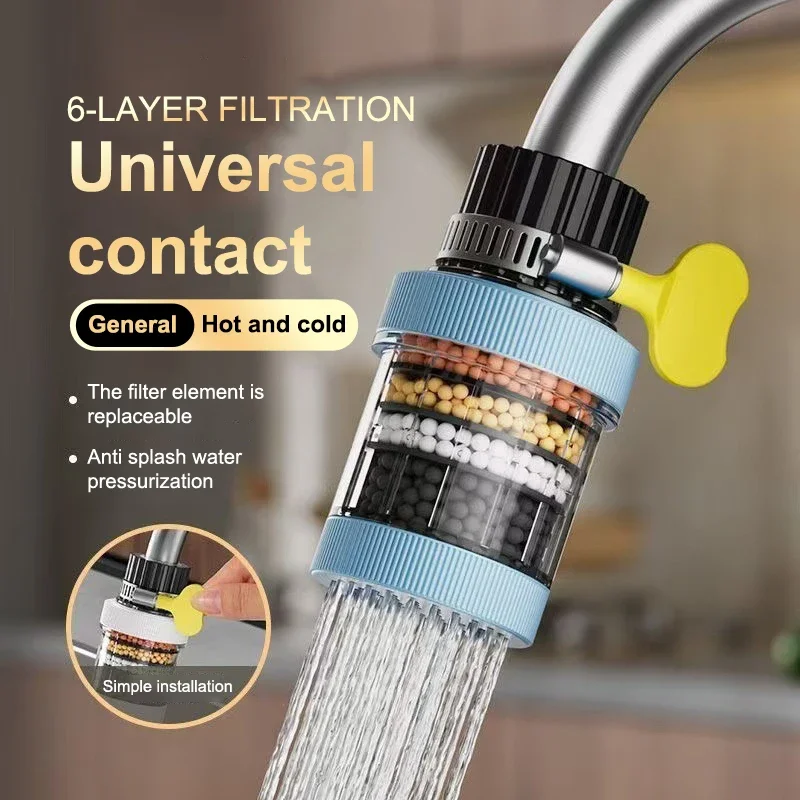360 °   Filtro de grifo de agua de rotación, grifo de cocina para el hogar, Mini purificador de agua de grifo, cartucho de filtración de filtro de carbono