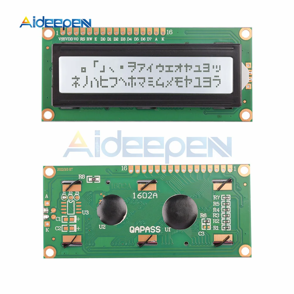 5V LCD Screen 1602 16X2 Character Digital LCD Display Module 1602LCD LCM STN SPLC780D KS0066 Backlight 16 Single Row Interface