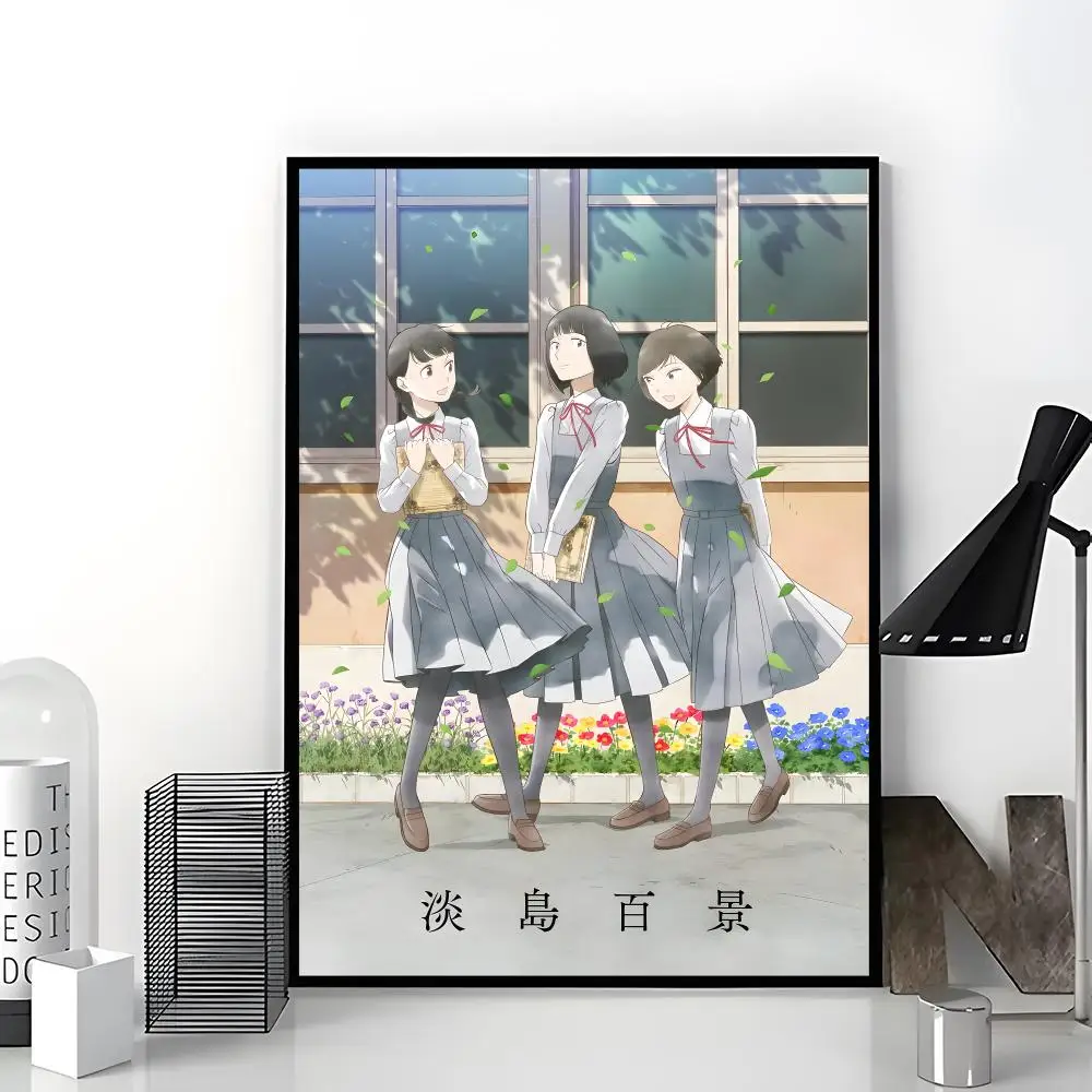 Slice of Life Anime A-a Hundred Scenes of Awajima Poster Trendy Aesthetic Wall Art Poster for Dorm Room Bedroom Decor