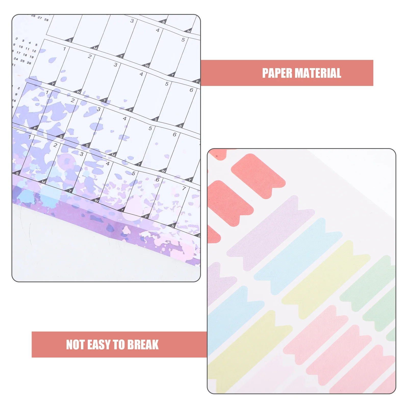 

English Monthly Calendar Vintage American Style Paper Material Household Office Wall Calendar Noting Room Hanging Daily