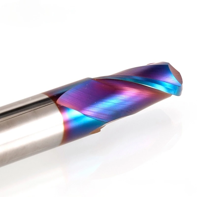 

HRC70 65 55 Tungsten Carbide 2 Flute Ball Nose End Mill R0.5 6mm 8mm 10 12 CNC Milling Cutter