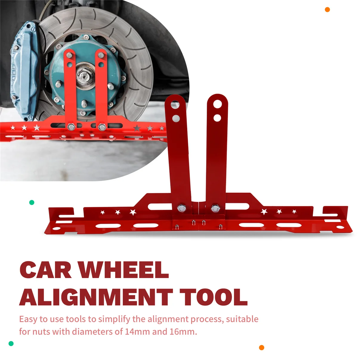 A002 Car Wheel Alignment Tool Plates Adjustable Automotive Wheel Leveling Aligner Wheel Balancing Tool Red