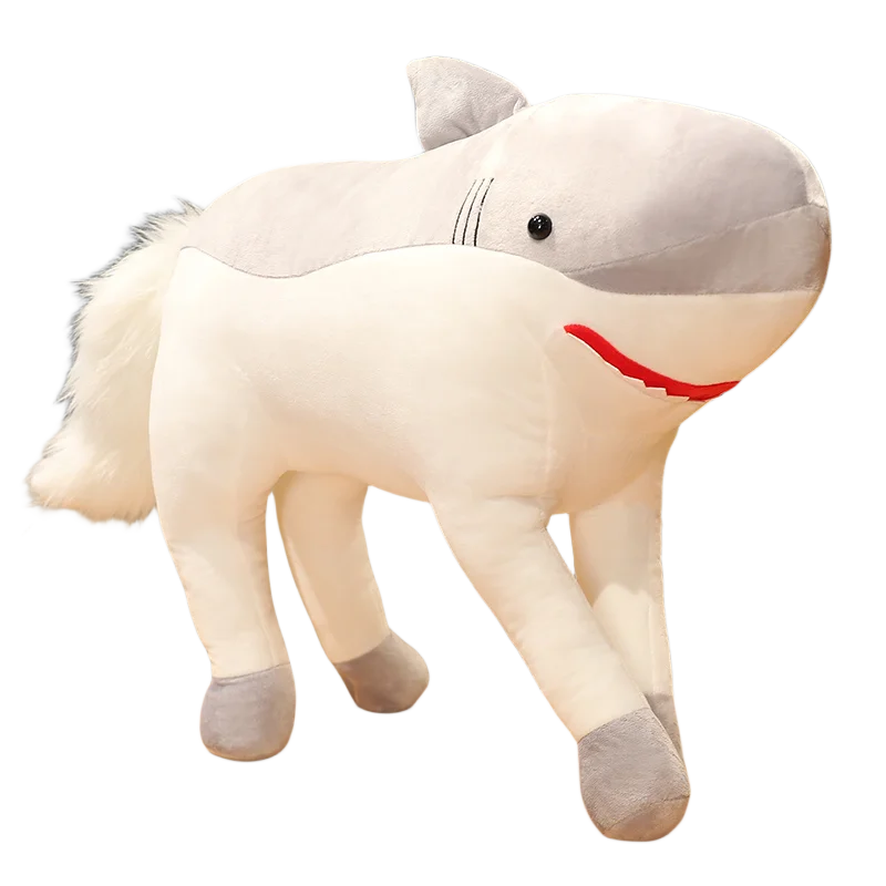 Cartoon 40/50/60cm Shark Horse Soft Stuffed Plush Toy Simulated Funny Model Doll Pillow Creative For Kids Children Birthday Gift