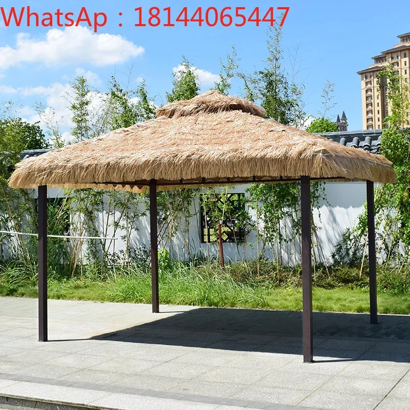 

Gazebo outdoor courtyard farmhouse grape rack assembly roof terrace garden design villa simple thatched pavilion