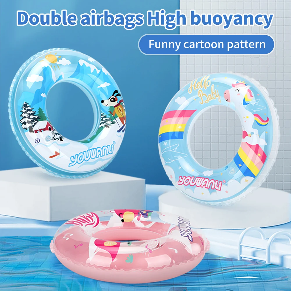Swimbobo-Anillo de natación de dibujos animados para bebé, flotador inflable para las axilas, piscina para niños, juguetes para deportes acuáticos de verano