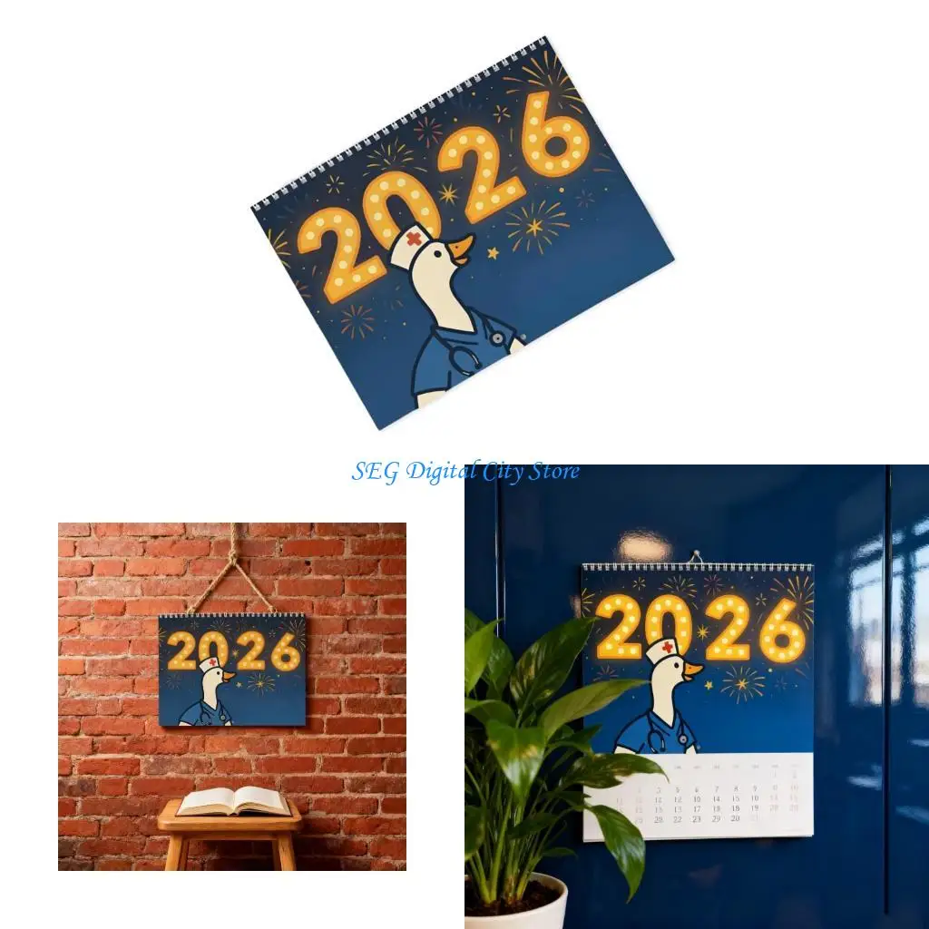 

U75B Interactive Nurse Gooses Illustrated Calendar For Team Building Date Management