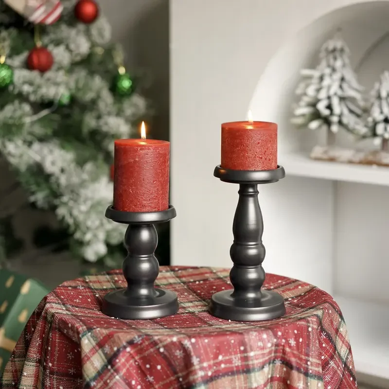 American Vintage Candle Holders, Wedding Centerpieces, Iron Candelabra, Home Decoration, Black and White