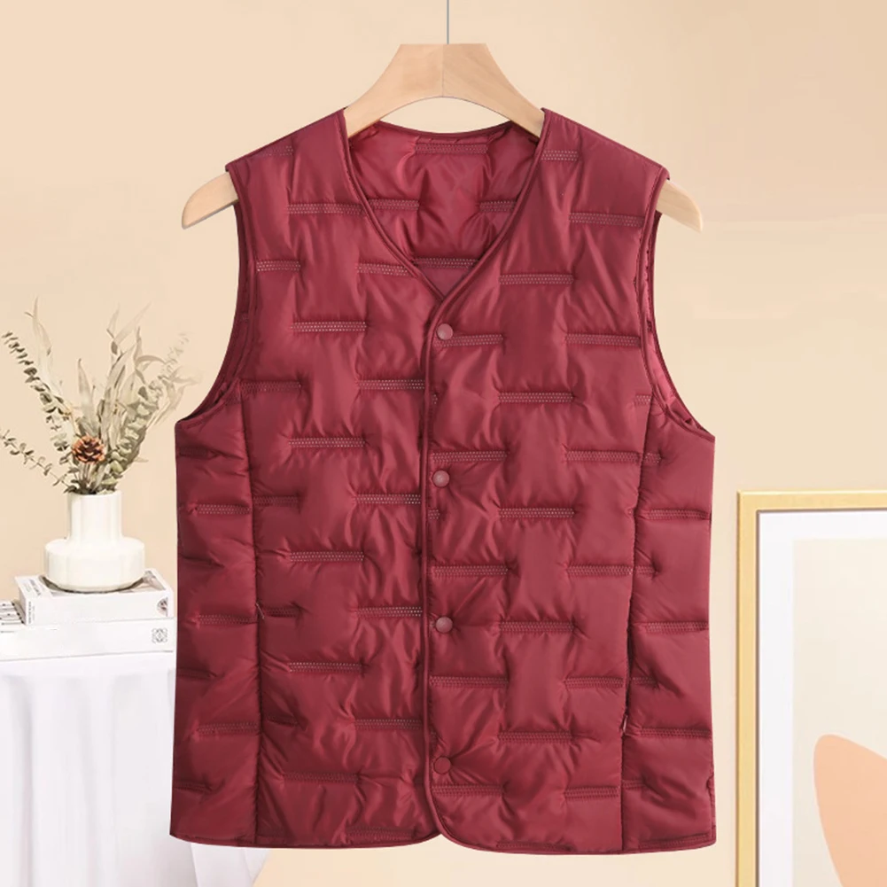 Thin Warm Inner Waistcoat for Women Sleeveless Thermal Vest Polyester Base Layer Top Spring Summer Autumn Winter