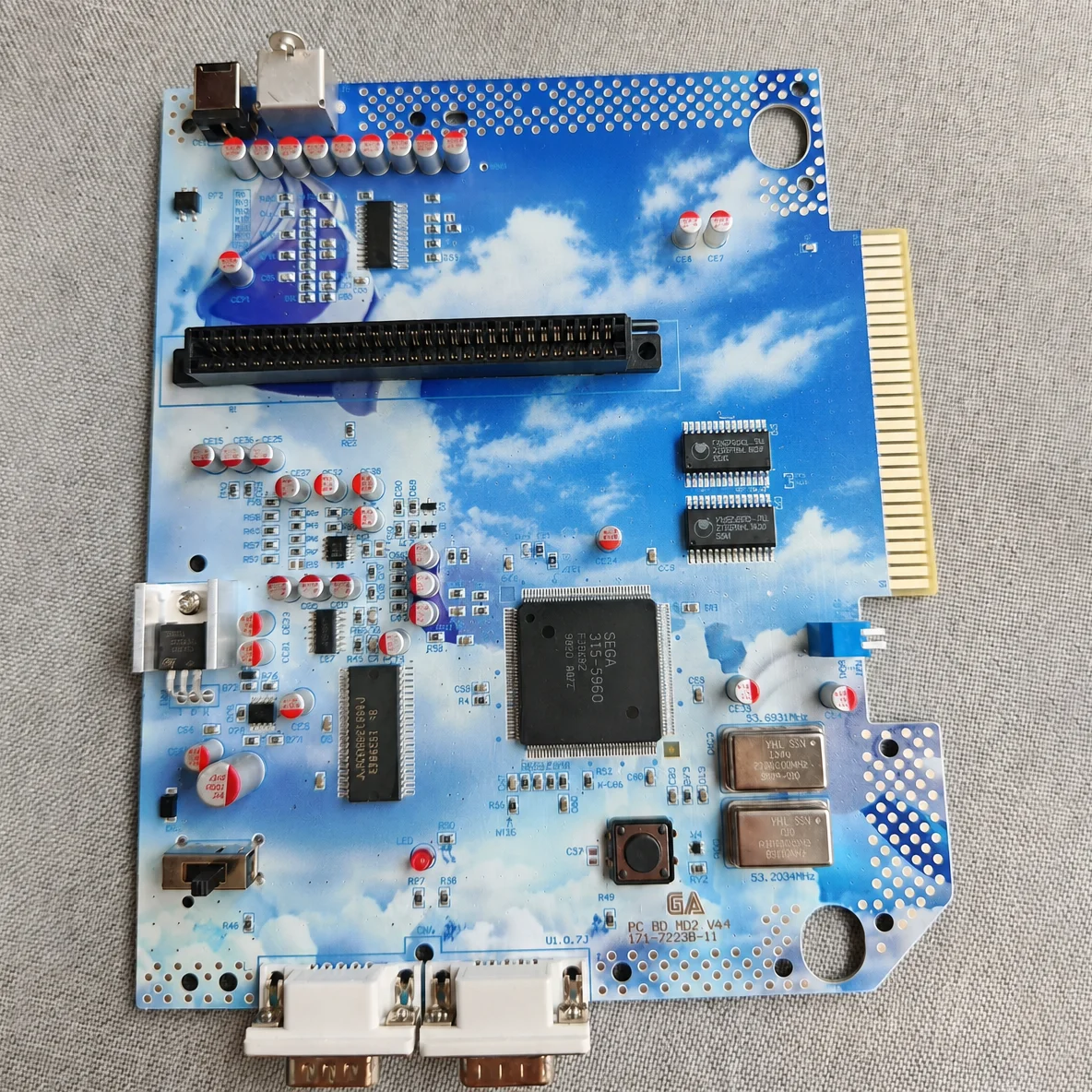 MD2 VA4 Ultimate Motherboard: 315-5960 Chip, Dual Oscillator, Saturn AV (RGBS/S-Video), Triple-Bypass Audio, Gold Immersion