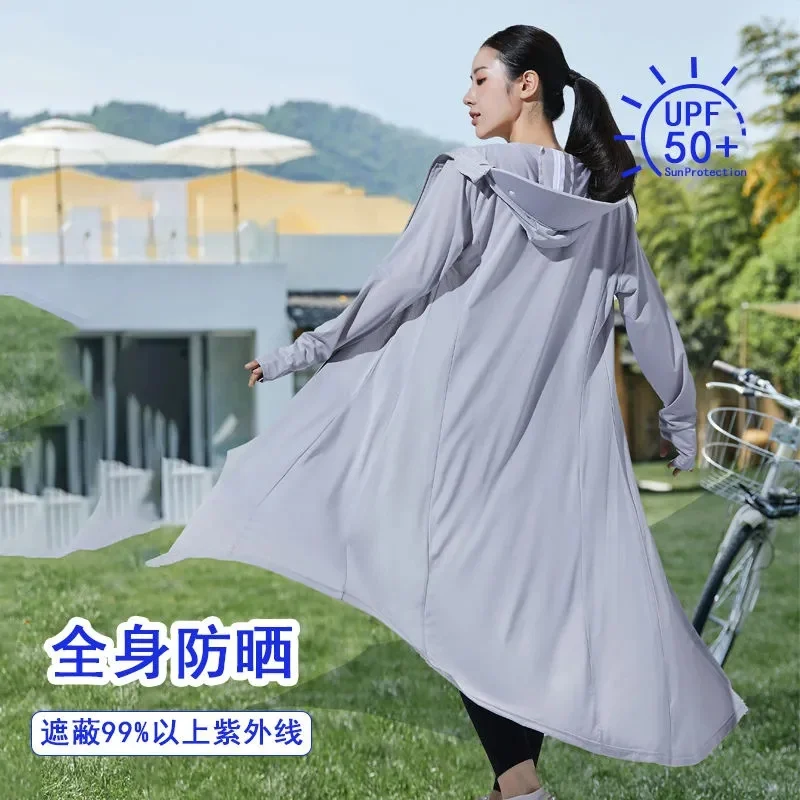 Sun Protection Clothing Women 2023 New Summer UV Protection Cycling Long Full Body Sun Protection Clothing Cardigan Coat Cover