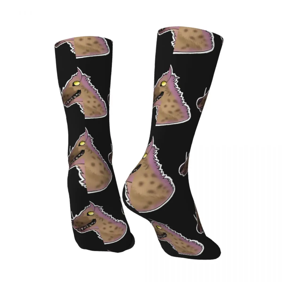 Funny Happy Men's Socks Hyena Retro Harajuku Fursona Hip Hop Novelty Seamless Crew Crazy Sock Gift Printed