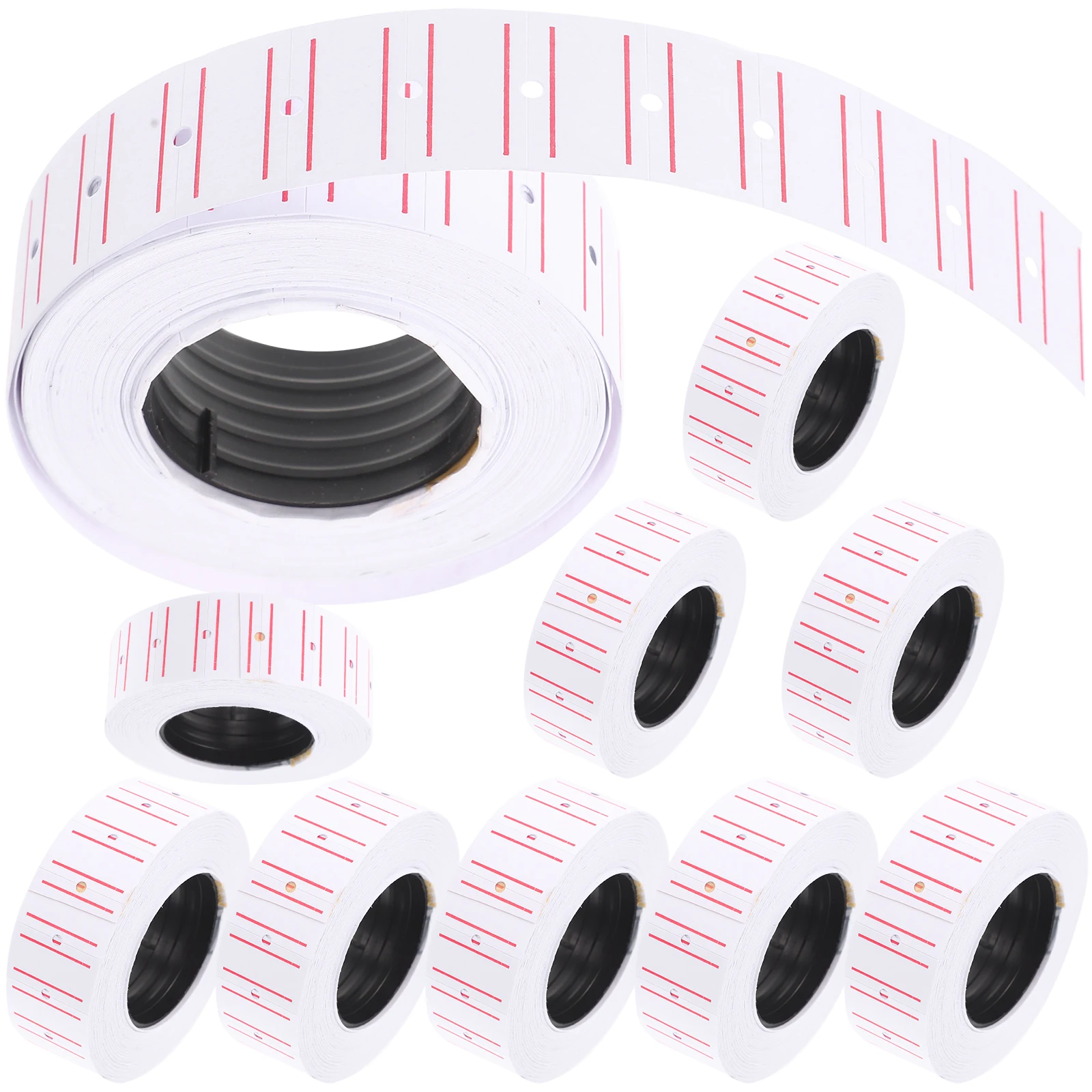 

Price Label Paper for Single Row Machines Supermarket Food Store Cost Tags Sticker Sale Labels Quality Clear Numbers Red