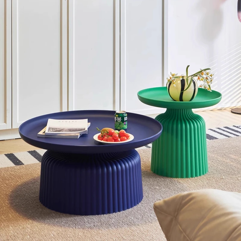 

Набор круглых журнальных столиков для мебели для гостиной, роскошный минималистичный чайный столик, компактный дизайн, экономия места, домашний центральный стол