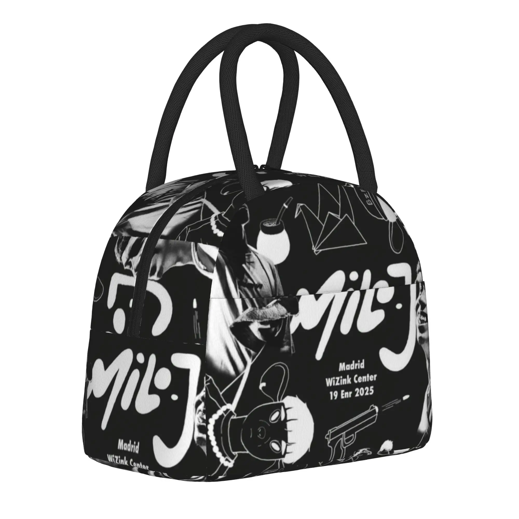 Milo J Rapper Music Album Tour Merch Insulated Lunch Bag For Outdoor  Food Box Leakproof Thermal Cooler Lunch Boxes