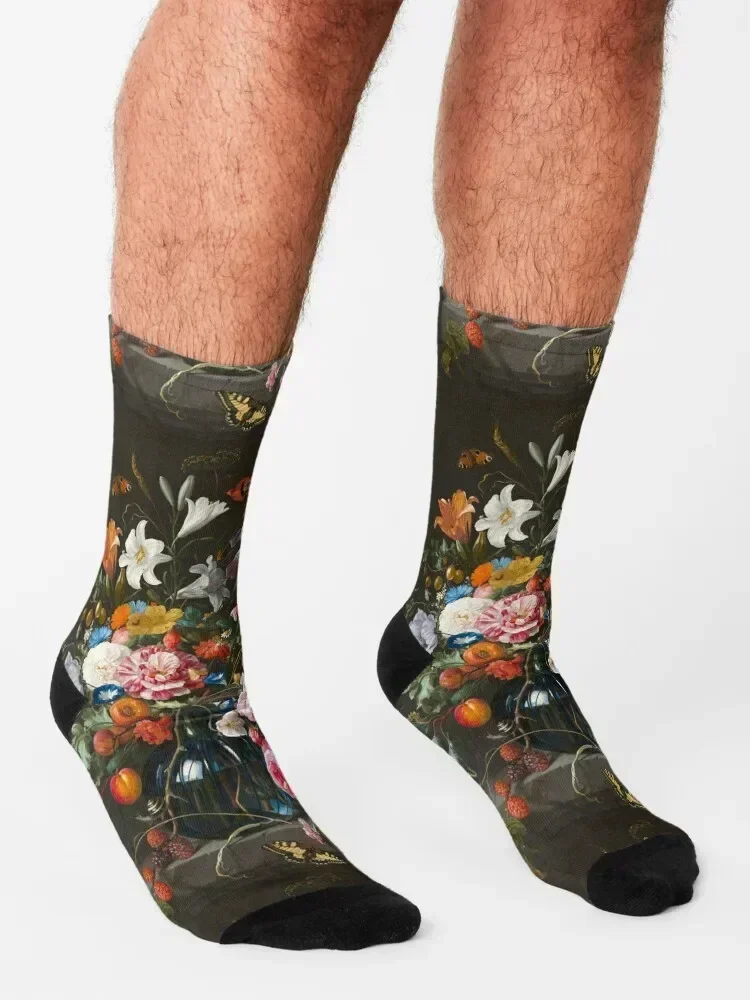 Vase of Flowers by Jan Davidsz. de Heem Socks compression tennis gifts cycling Mens Socks Women's