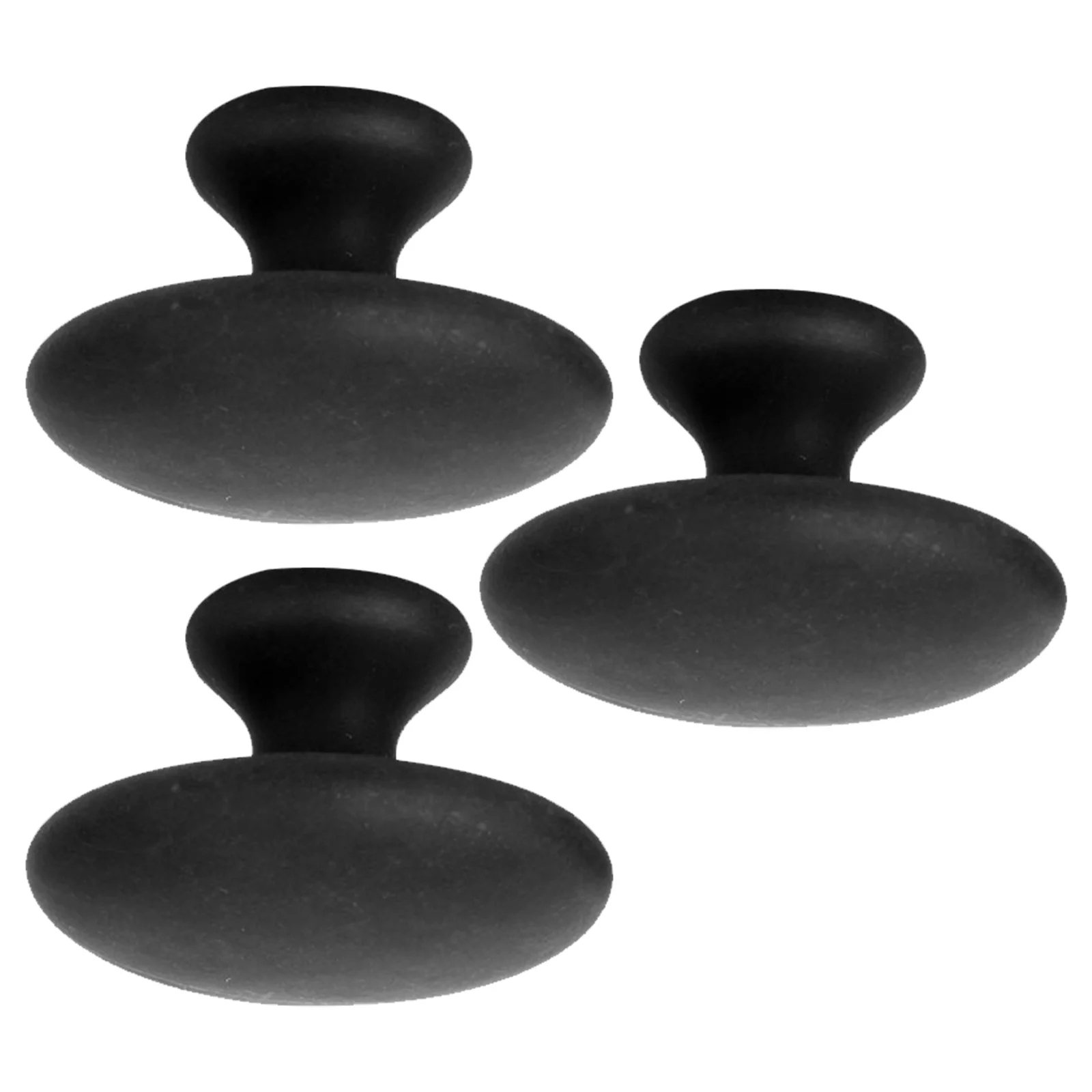 

3pcs Natural Bian Massage Tool Smooth Mushroom Shape Whole Body Relaxation Gua Sha Body Therapy Stone For Deep Muscle Relief -