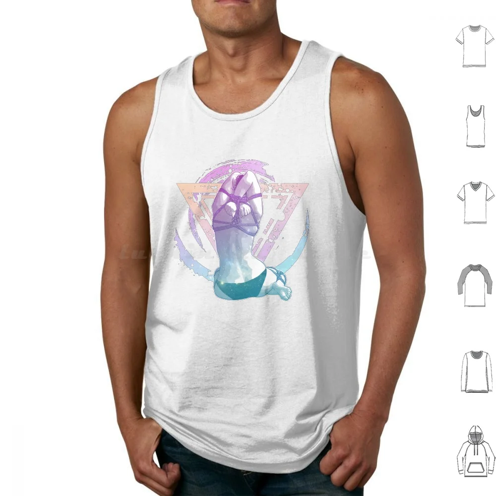 Shibari Artwork-Rope Art Tank Tops Print Cotton Shibari Rope Rope Art Bondage Tied Kink Kinky Bdsm Tied Up Restraints