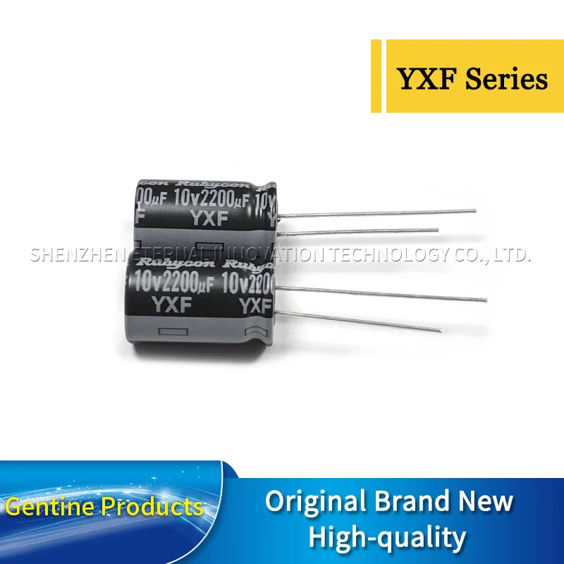 

10pcs 10V2200UF YXF 12.5X20 10YXF2200MFFC12.5X20 Rubycon Original Aluminum Electrolytic Capacitors Long Life Low Impedance