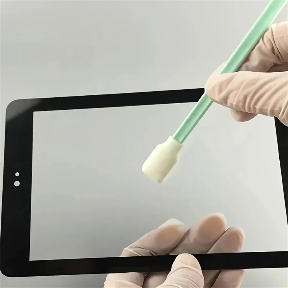 100Pcs Dust Free Digital Camera Cleaning Brush Non-Fluffy Fiber Tips Plastic Handles Cleaning Sponge Swab Fine