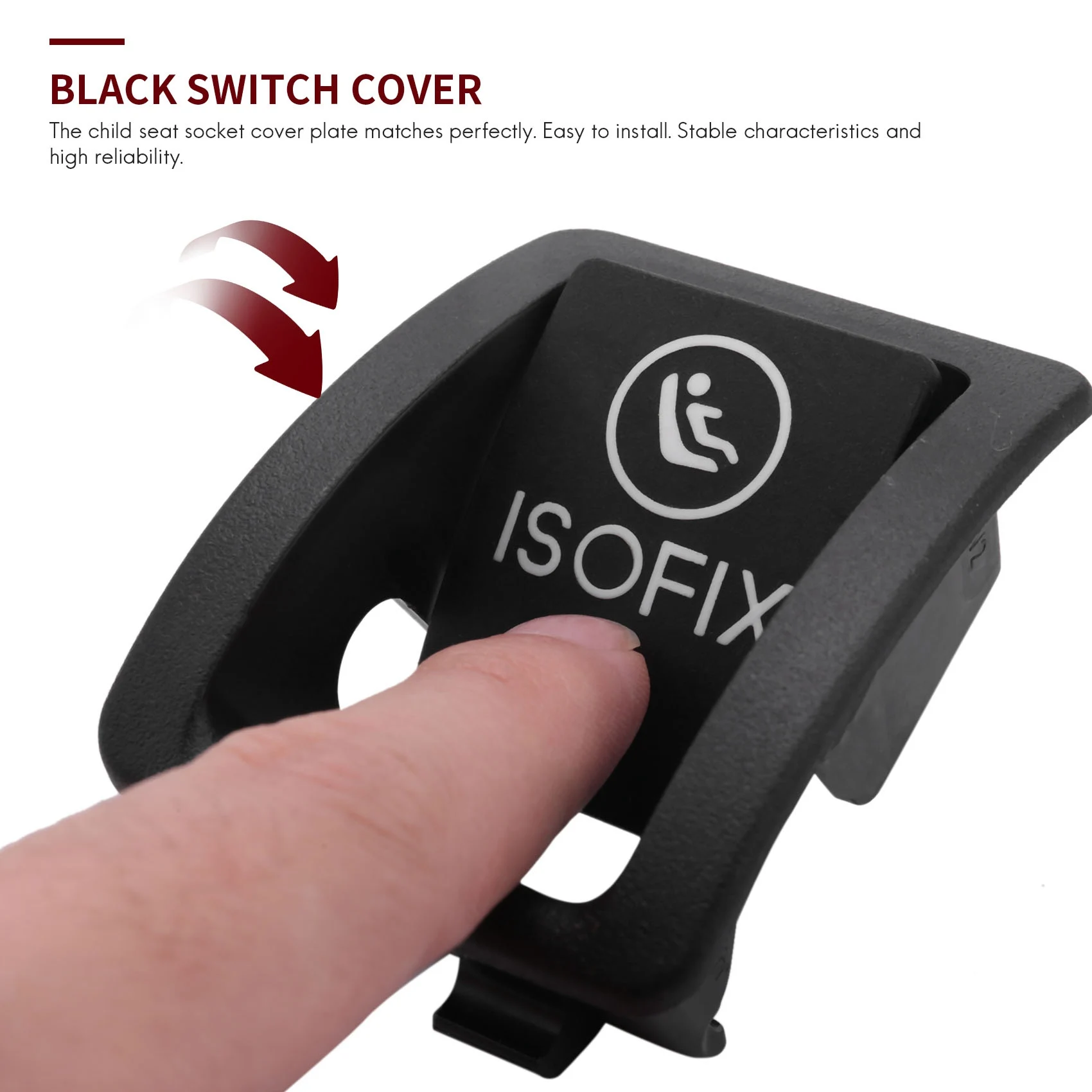 2059200513 Car Seat ISOFIX Switch Cover for Mercedes W205 C300 C350 C200 C180 2015-2016 Black