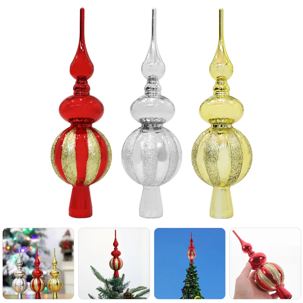 

3 Pcs Tree Top Star Decoration Holiday Topper Ornament Ornaments for Rustic Christmas Toppers Small
