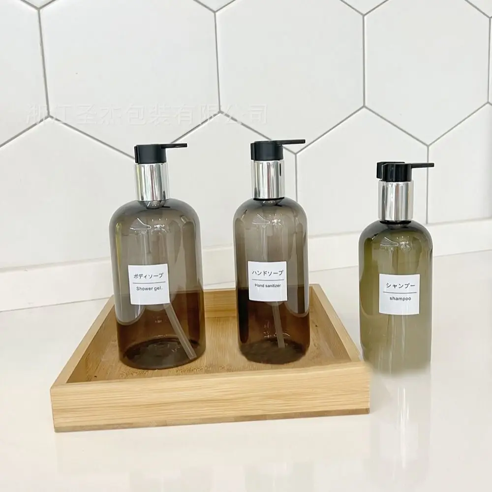 السفر إعادة الملء المطبخ الحمام زجاجات مستديرة موزع الصابون زجاجات موزع الصابون حاوية السائل #5