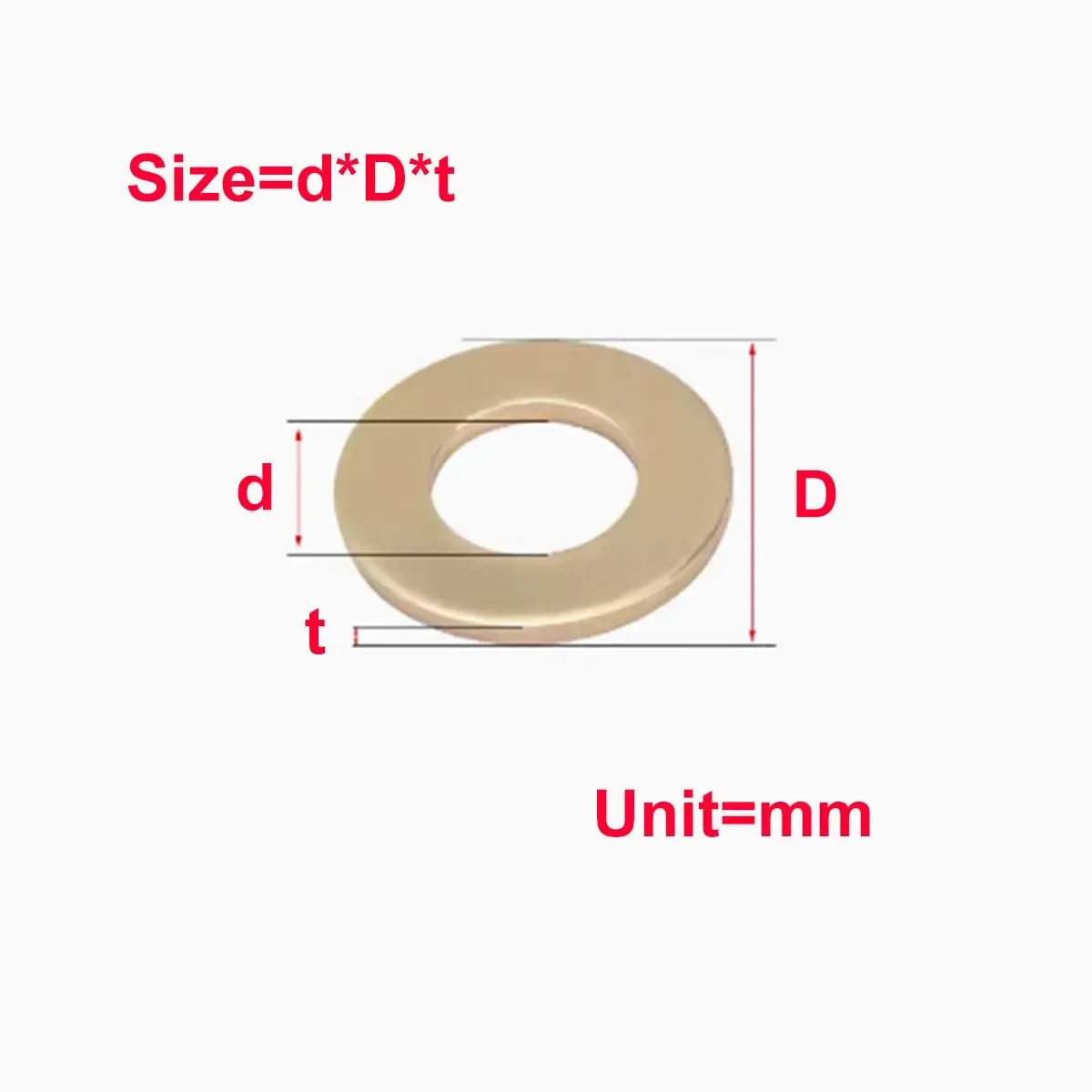 

Copper Flat Gasket/Thickened Brass Circular Meson Metal Screw M2M2.5M3M4M-M24