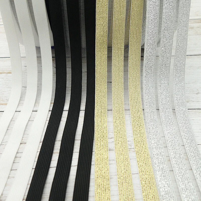 Ultra-thin breathable soft black and white mesh elastic elastic band rubber band flat striped clothing elastic accessories