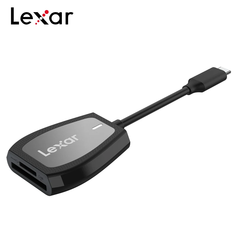 قارئ بطاقات Lexar USB 3.2 Type-C قارئ احترافي متعدد الوظائف بفتحة مزدوجة عالي السرعة يعمل لبطاقة SD وبطاقة Micro SD