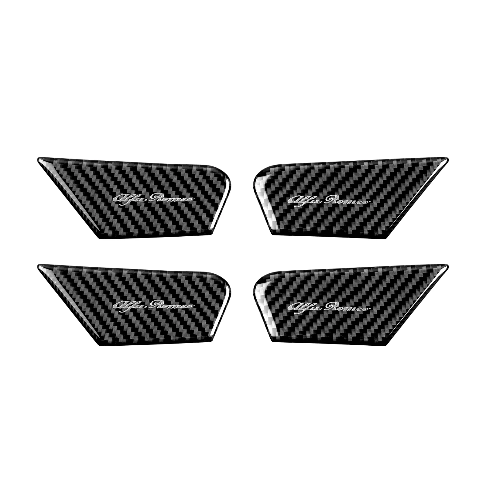 Car Inner Door Bowl Cover Trim Carbon Fiber Decal Sticker fits for Giulia Stelvio Tonale 965 2016 - 2024 Accessories