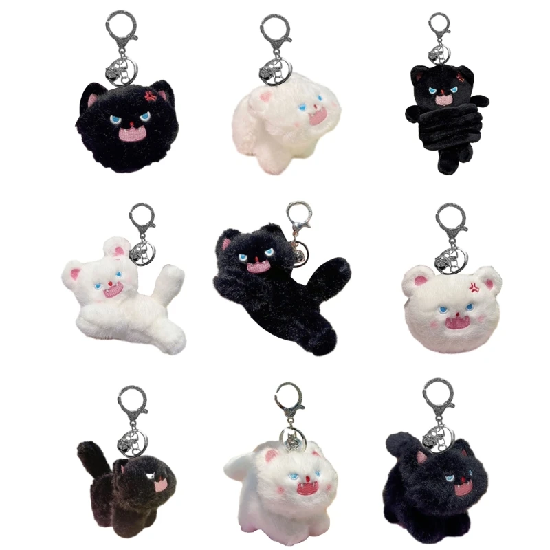 

Cartoon Kitten Keychain Handbag Bag Purse Pendant Kitten for Key Holder Toy