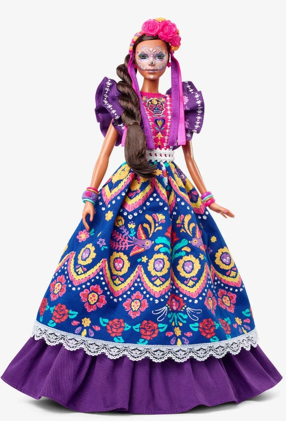 Original Mattel Barbie Doll Gold Label 2022 Día De Muertos Santos X Ken Articulated Doll Christmas Gift for Collectors in Box